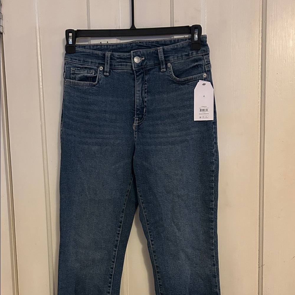 Time and Tru High-Rise Straight Jeans - Dark Blue